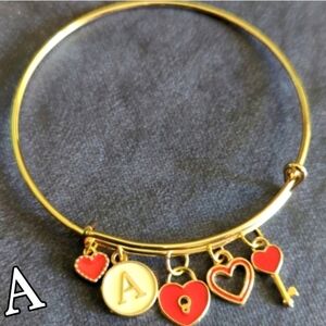 "A" Initial Bangle